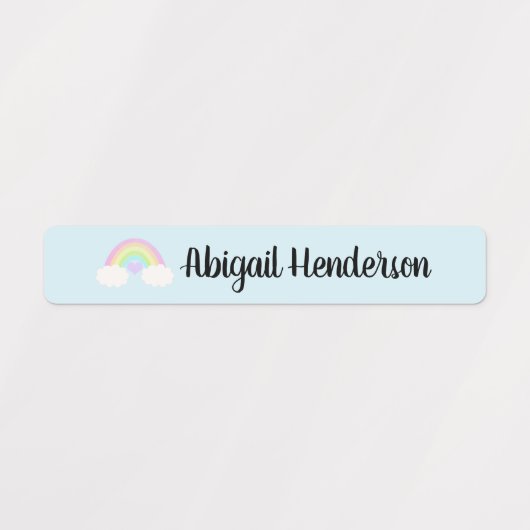 Pastel Watercolor Rainbow Name Étiquettes (Design 1)
