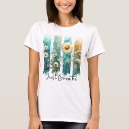 PASTEL WATERCOLOR WILDFLOWER BRUSHSTROKES T-SHIRT