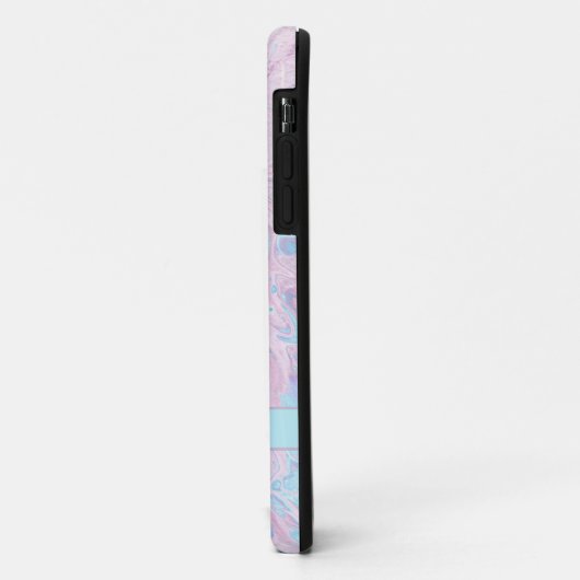 Pastel-watermarmer-monogram Case-Mate iPhone Case (Achterkant/links)