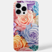 PASTEL WATERVERF 3-D LOOK ROZEN Case-Mate iPhone CASE (Achterkant)
