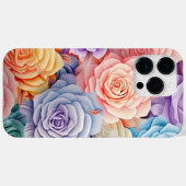 PASTEL WATERVERF 3-D LOOK ROZEN Case-Mate iPhone CASE (Achterkant (horizontaal))