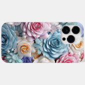 PASTEL WATERVERF 3-D LOOK ROZEN Case-Mate iPhone CASE (Achterkant (horizontaal))
