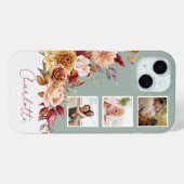  pastel Waterverf, 3-foto's w / naam Case-Mate iPhone Case (Achterkant (horizontaal))