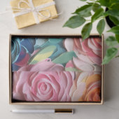 Pastel Waterverf Abstracte Rozen Decoupage Tissuepapier (Geschenk)