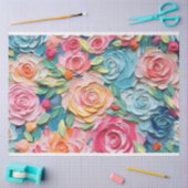 Pastel Waterverf Abstracte Rozen Decoupage Tissuepapier (Craft)