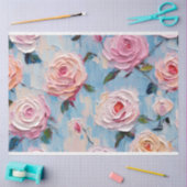 Pastel Waterverf Abstracte Rozen Decoupage Tissuepapier (Craft)