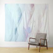Pastel Waterverf Bergen Landschap Tapestry Wandkleed (In Situ (horizontaal))