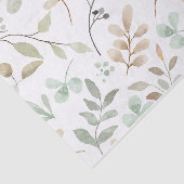 Pastel Waterverf bladeren en bessen Natuur Tissuepapier (Detail)