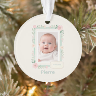 Pastel Waterverf Bloem Lege Fotolijst Ornament