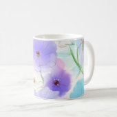 Pastel Waterverf Bloemen  Koffiemok (Voorkant rechts)