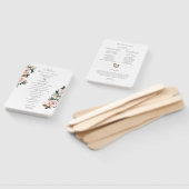 Pastel Waterverf Bloemen Wedding Program Fan Handwaaier (Niet-gemonteerd)