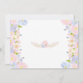 pastel Waterverf bloemenmeisje doop Kaart (Achterkant)