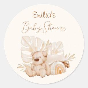 Pastel Waterverf Boho Dream Nursery Ronde Sticker