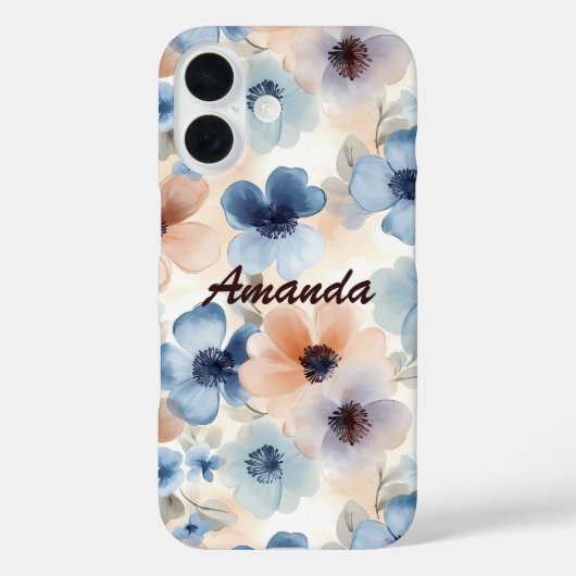 Pastel Waterverf Boho Floral Case-Mate iPhone Case (Achterkant)