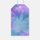 Pastel Waterverf Butterfly - Aangepaste feestkleur Cadeaulabel (Achterkant)