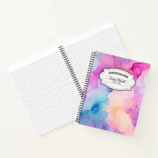 Pastel Waterverf Compositie Notitieboek (Binnen)