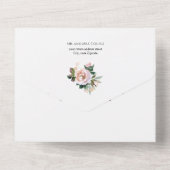 Pastel Waterverf Floral All-in-One Invitation All In One Uitnodiging (Achterkant)