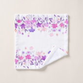 Pastel Waterverf Floral Bad Handdoek (Wasdoekje)