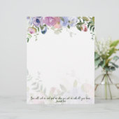 Pastel waterverf floral Jeremiah 29:13 scriptie (Staand voorkant)