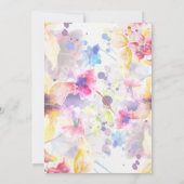 Pastel Waterverf Floral Photo Wedding Save The Date (Achterkant)