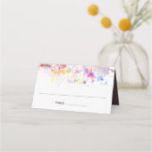 Pastel Waterverf Floral Place Card (Voorkant)