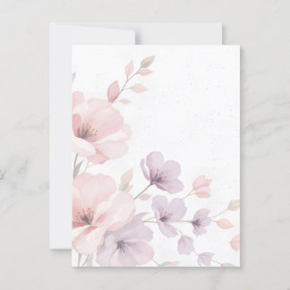 Pastel Waterverf Flowers Briefkaart