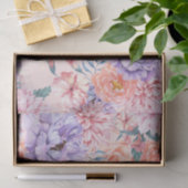 Pastel Waterverf Flowers Pink Lavender Decoupage Tissuepapier (Geschenk)