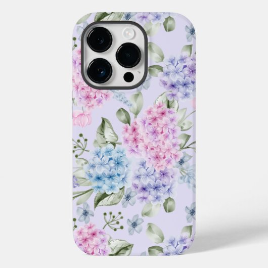 Pastel Waterverf gemengd Kleur Hydrangea Flowers Case-Mate iPhone Case (Achterkant)