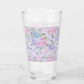 Pastel Waterverf gemengd Kleur Hydrangea Flowers Glas (Achterkant)