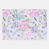 Pastel Waterverf gemengd Kleur Hydrangea Flowers Inpakpapier Vel (Voorkant 3)