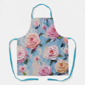  pastel Waterverf geschilderde bloemen Schort (Voorkant)