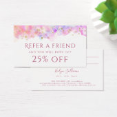 pastel waterverf glitter Referral Kaart (Bureau)