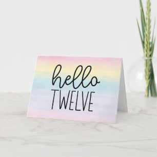 Pastel Waterverf Hallo Kaart