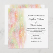 Pastel Waterverf Hearts Wedding Invites Kaart (Voorkant / Achterkant)