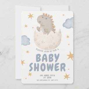 Pastel Waterverf Illustratief Baby shower Kaart