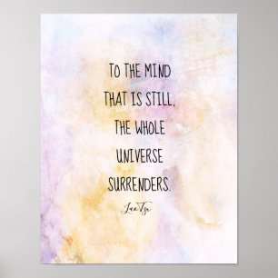 pastel waterverf inspirerend zen citaat Lao Tzu Poster