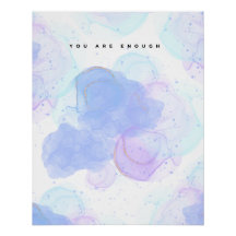Pastel Waterverf 'Je bent genoeg' Motivatie