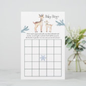 Pastel Waterverf Kerstmis Baby shower Bingo (Staand voorkant)