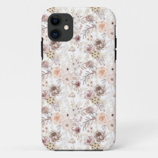 Pastel Waterverf Kleurrijke Rozen iPhone 11 Hoesje
