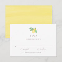 Pastel Waterverf Lemon Tree Summer Weddenschap