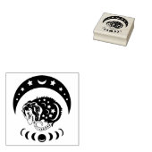 Pastel Waterverf Moon Possum Rubberstempel (Gestempeld)