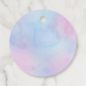 Pastel Waterverf Naam Dank u Verjaardag Paarse Bedankjes Labels (Achterkant)