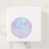 Pastel Waterverf Naam Dank u Verjaardag Paarse Bedankjes Labels (In situ)