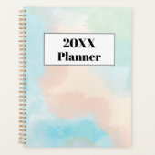 Pastel Waterverf Niet-gedateerde Organizer Weekly  (Voorkant)