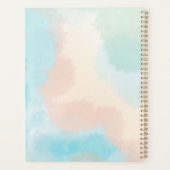 Pastel Waterverf Niet-gedateerde Organizer Weekly  (Achterkant)