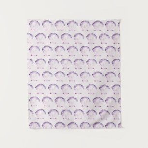 Pastel Waterverf Paarse Shell Wandkleed