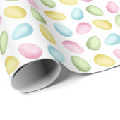 Pastel Waterverf Paasei Patroon Cadeaupapier (Rol Hoek)