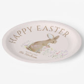 Pastel Waterverf paashaas eierjacht brunch Papieren Bordje (Gekanteld)