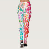 Pastel Waterverf Patroon Leggings (Achterkant)