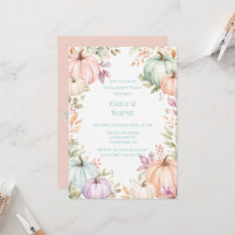 Pastel Waterverf Pompoen Verlovingsfeest